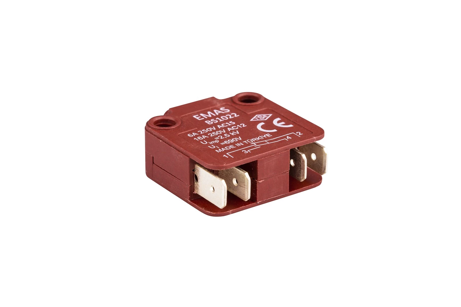 EMAS | Slow Action 1NO+1NC BS Series Button Switch